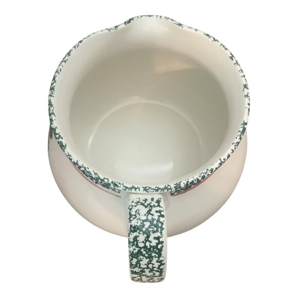 Furio Home Italian Christmas Tree Pitcher 64 Oz Green & White Ceramic - Picture 5 of 7